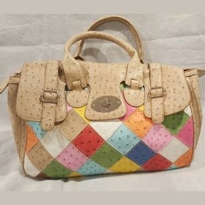 Hananel Faux Ostrich Ladies Handbag